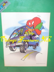 Image for Daffy Duck Lithographic Print with Beaky Buzzards & Gossamer Heart-faced Monster as “Gnarley Surfers” Looney Tunes 1994 Special Collector’s Edition Mint-in-Package <b><span style='color:red'> *****FIRST CLASS SHIPPING INCLUDED – DOMESTIC ORDERS ONLY!***** </span></b><span style='color:purple'>